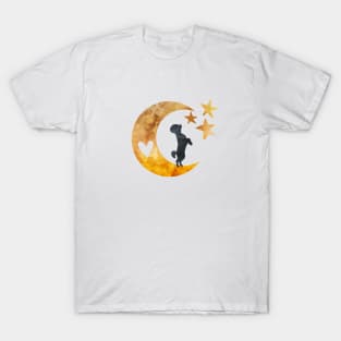 Poodle Half Moon And Stars T-Shirt